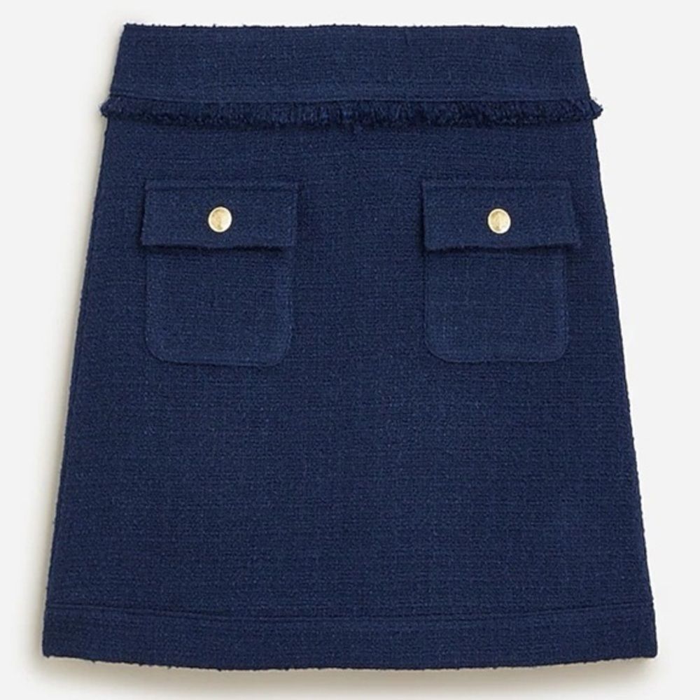 J Crew Patch Pocket Tweed Mini Skirt NWT